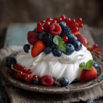 pavlova with fresh berries