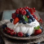 pavlova with fresh berries