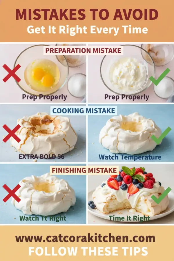 Pavlova with fresh berries common mistakes