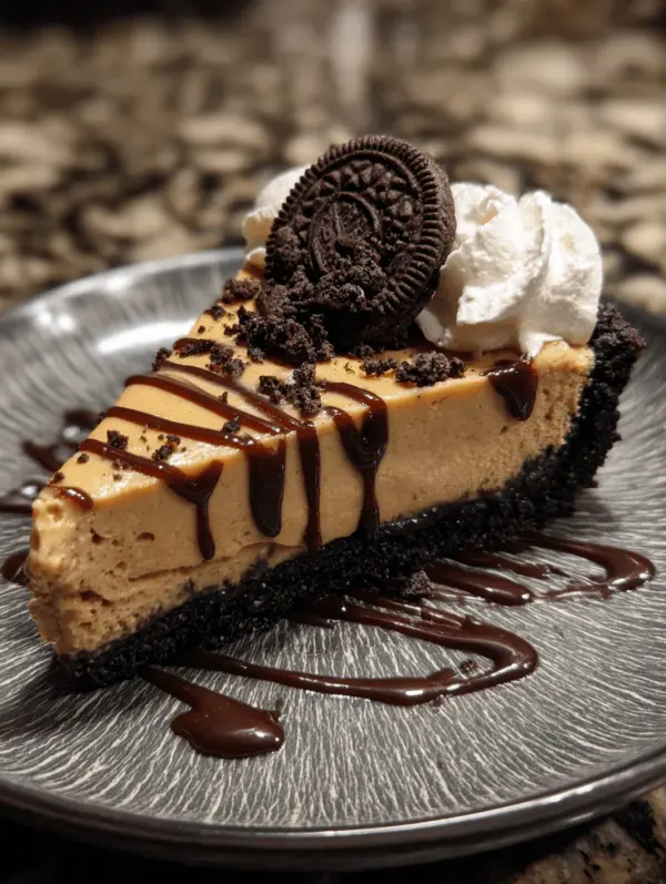 peanut butter pie with Oreo crust