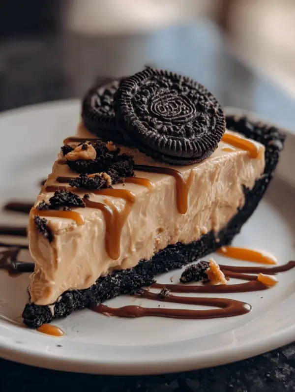 peanut butter pie with Oreo crust