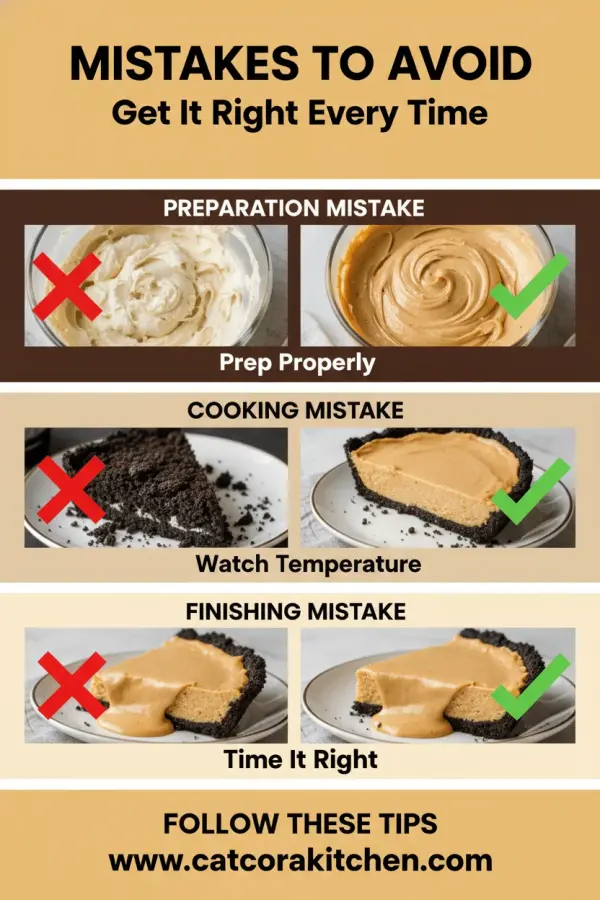 Peanut butter pie with Oreo crust common mistakes