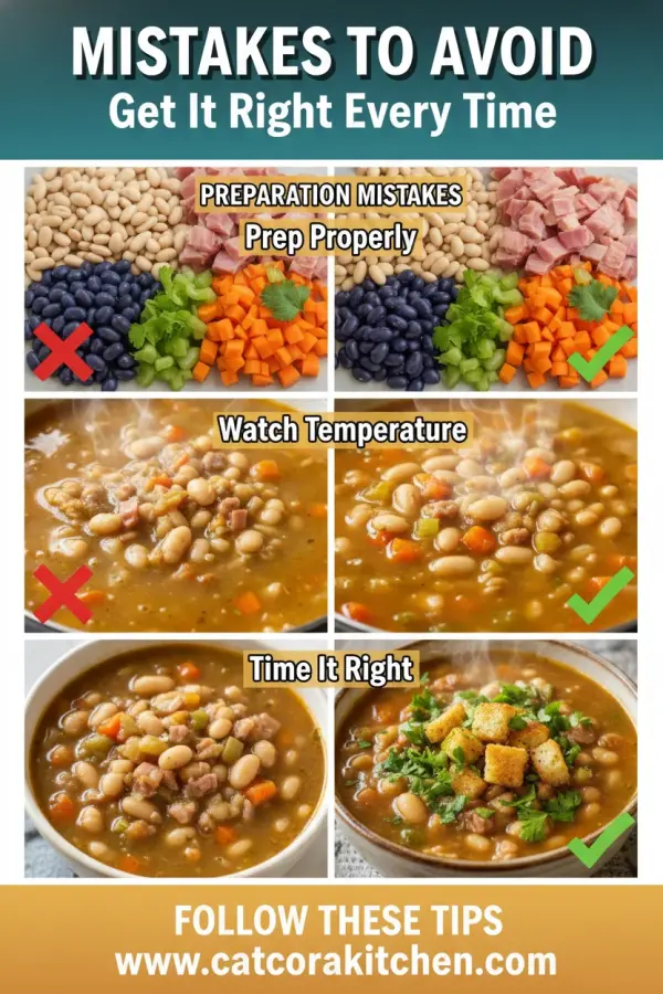 Post-Easter ham and bean soup common mistakes