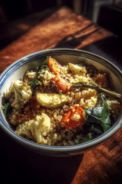 quinoa salad with roasted vegetables