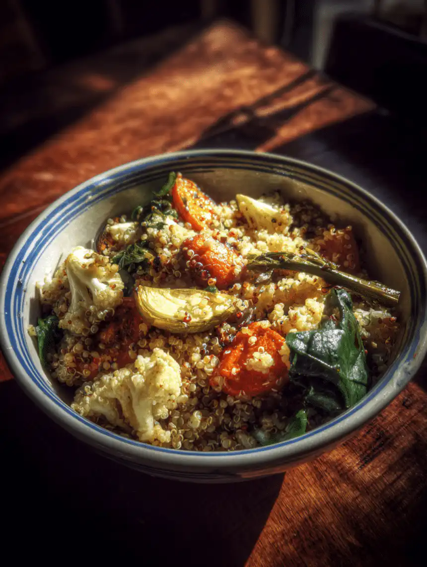 quinoa salad with roasted vegetables