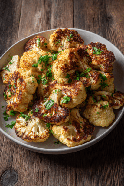 roasted cauliflower with tahini