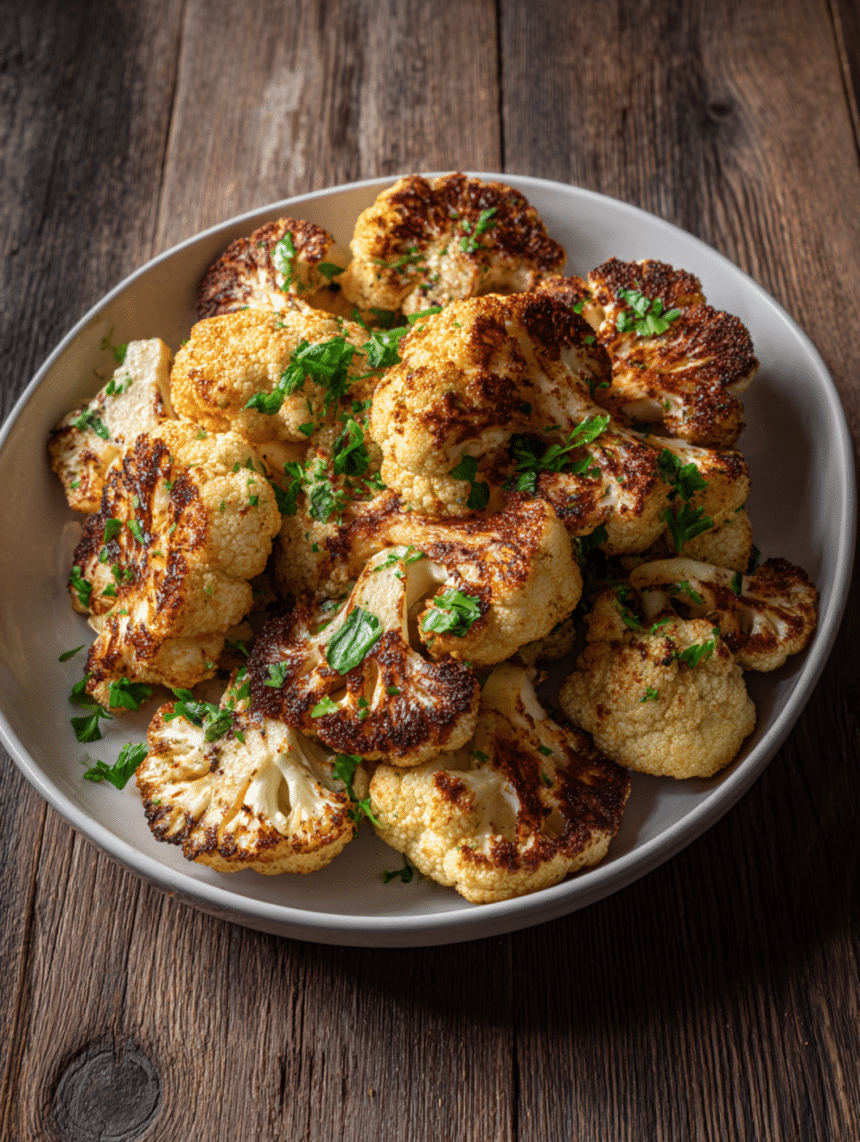 roasted cauliflower with tahini