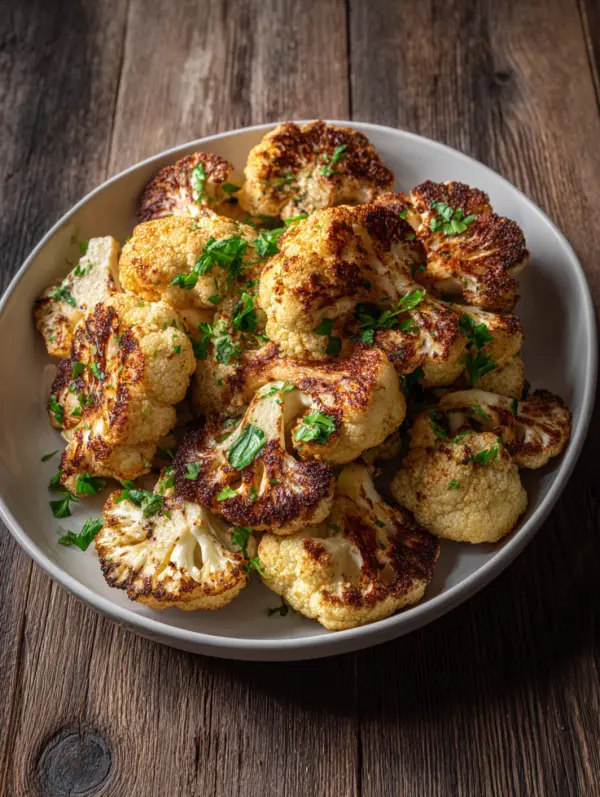 roasted cauliflower with tahini