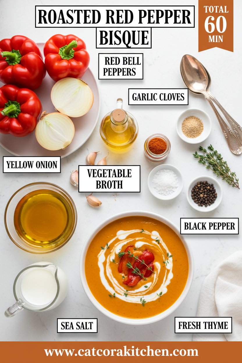 Roasted red pepper bisque ingredients