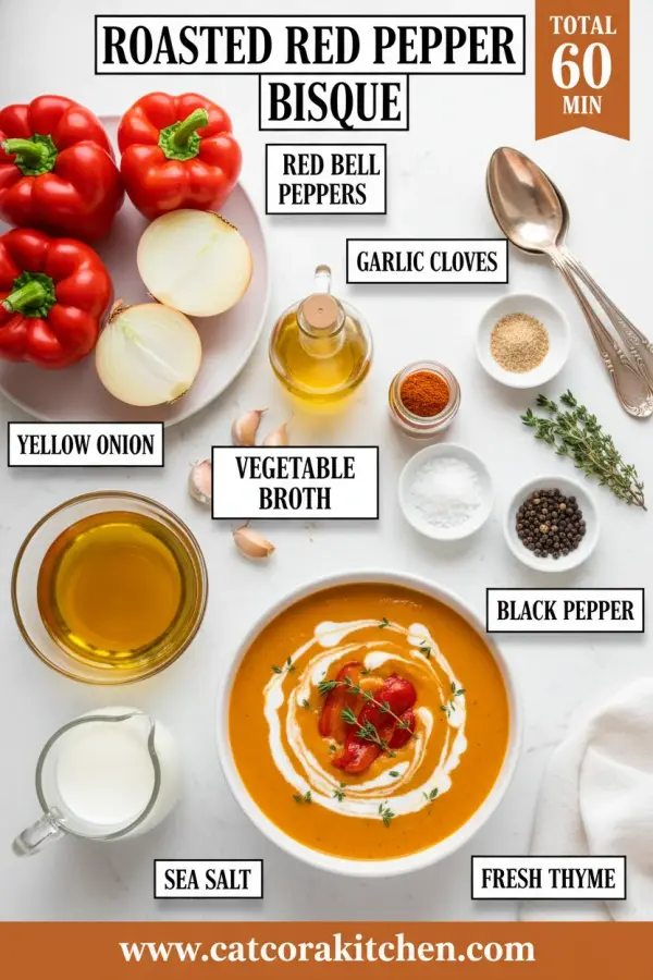 Roasted red pepper bisque ingredients