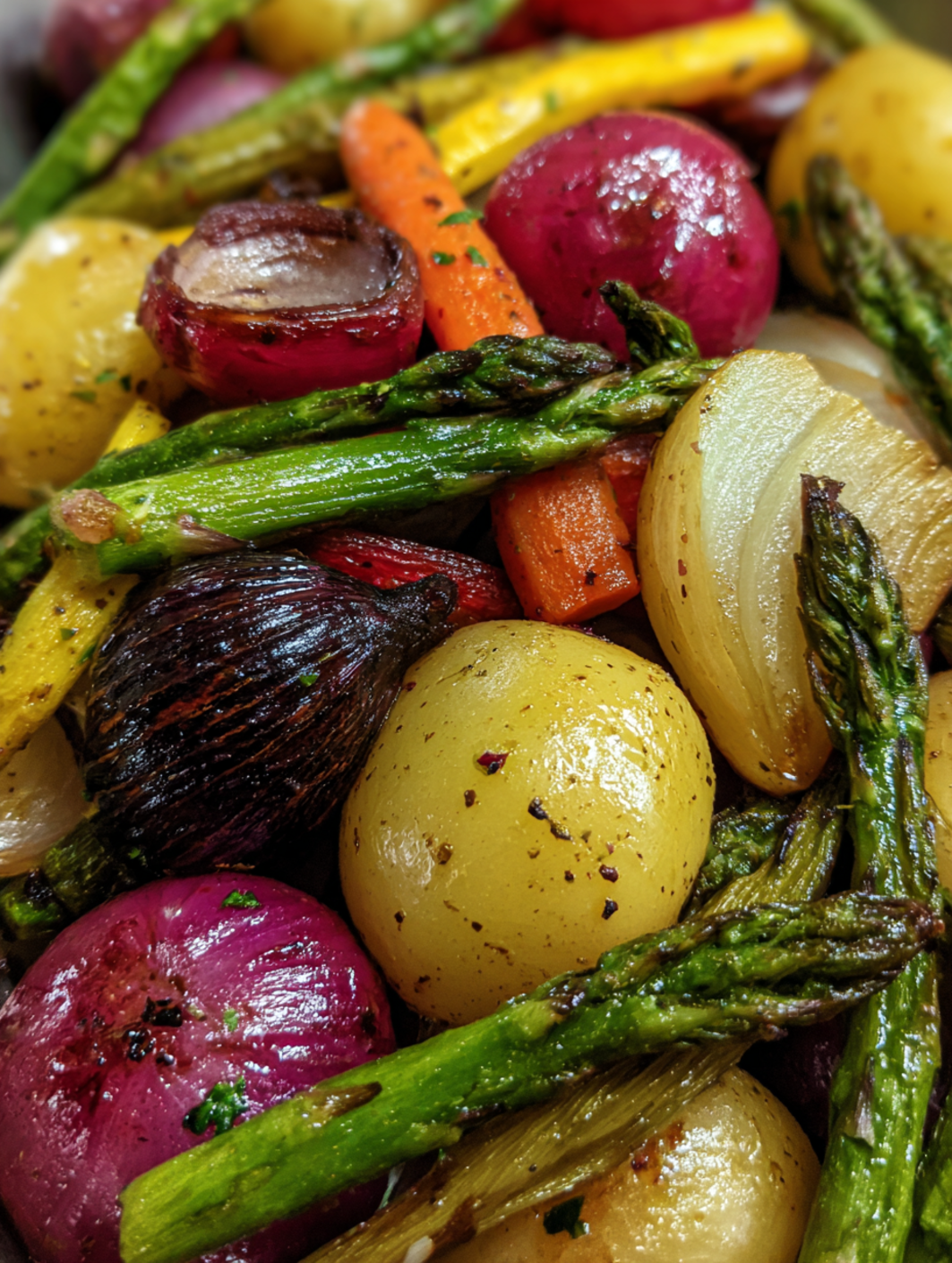 roasted spring vegetables medley