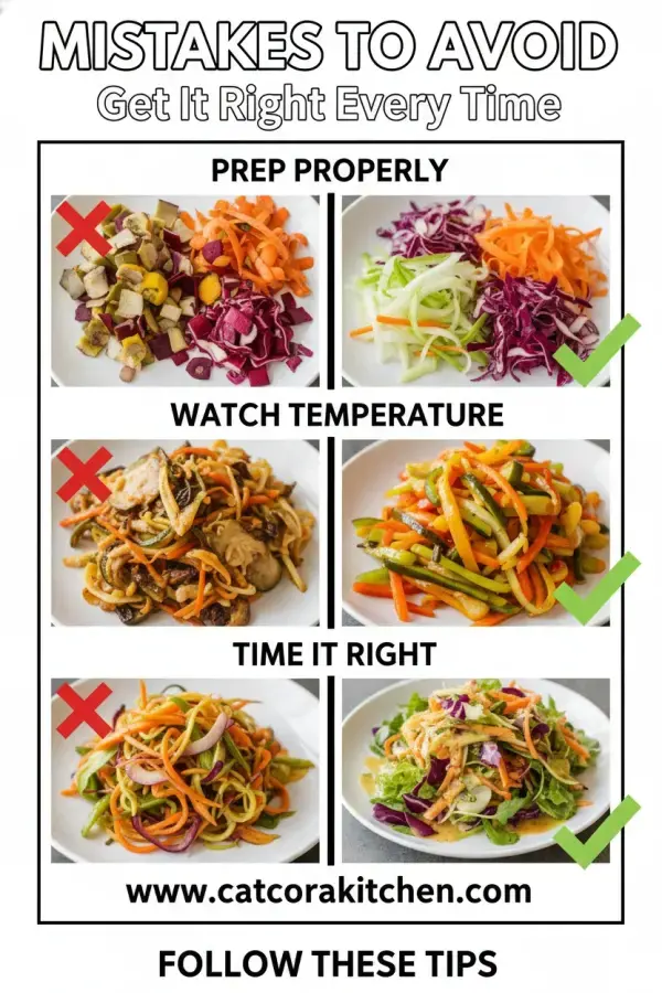 Zero-waste rainbow vegetable salad common mistakes
