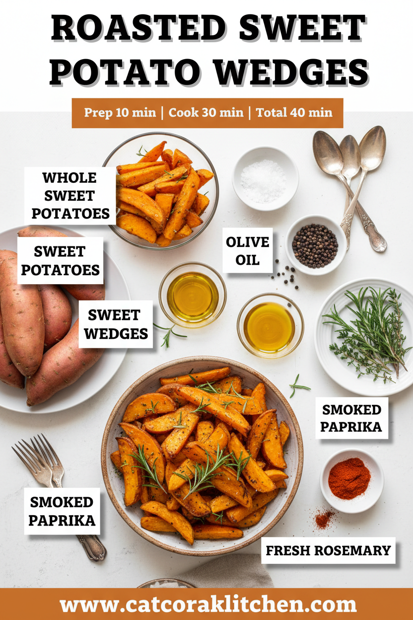 Roasted sweet potato wedges ingredients