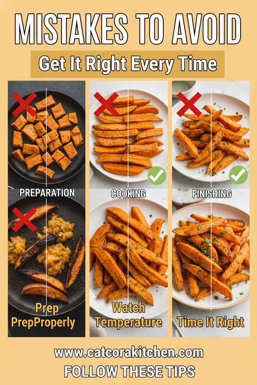 Roasted sweet potato wedges common mistakes