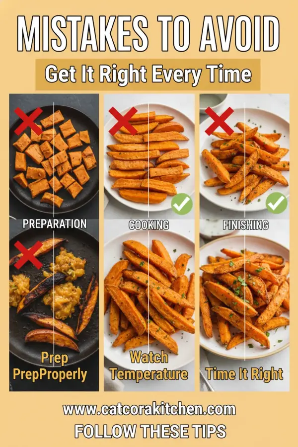 Roasted sweet potato wedges common mistakes