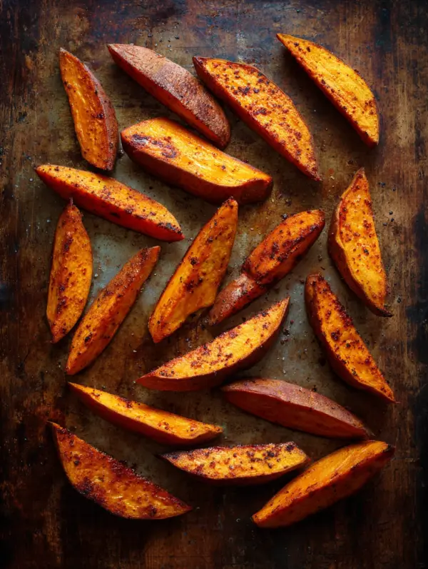 roasted sweet potato wedges