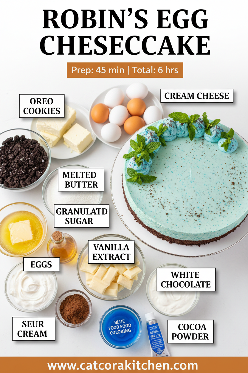 Robin's egg cheesecake ingredients
