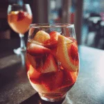rosé sangria with fresh fruit