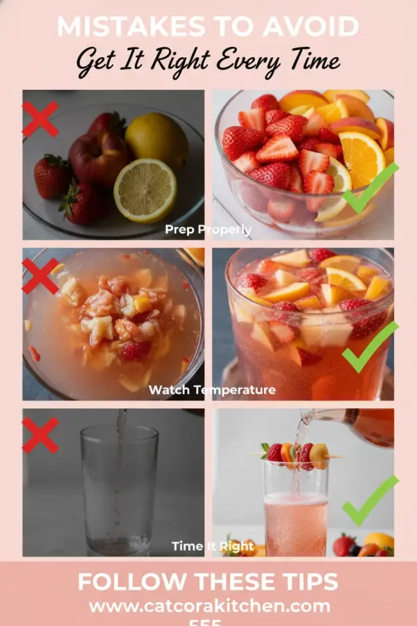 Rosé sangria with fresh fruit common mistakes
