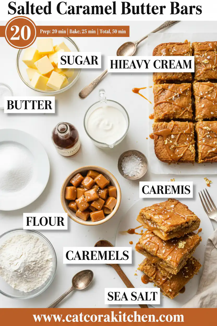 Salted caramel butter bars ingredients