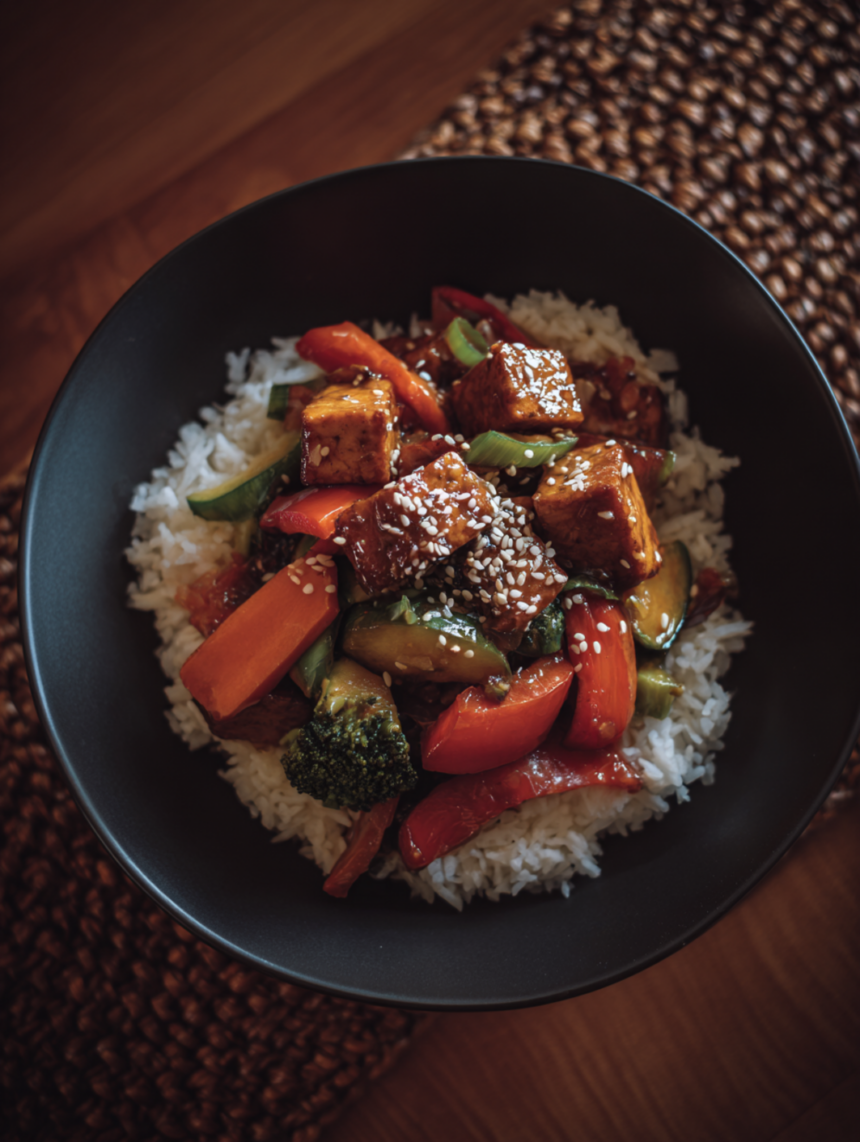 sesame ginger tofu stir fry