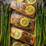 sheet pan lemon herb salmon and asparagus