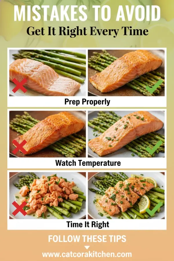 Sheet pan lemon herb salmon and asparagus common mistakes