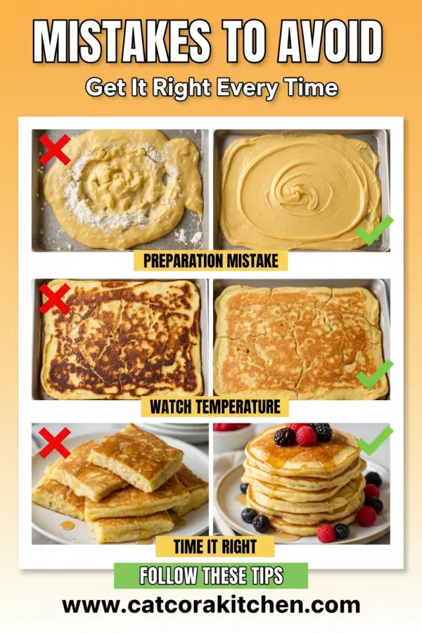 Sheet pan pancakes common mistakes