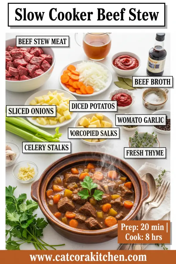 Slow cooker beef stew ingredients