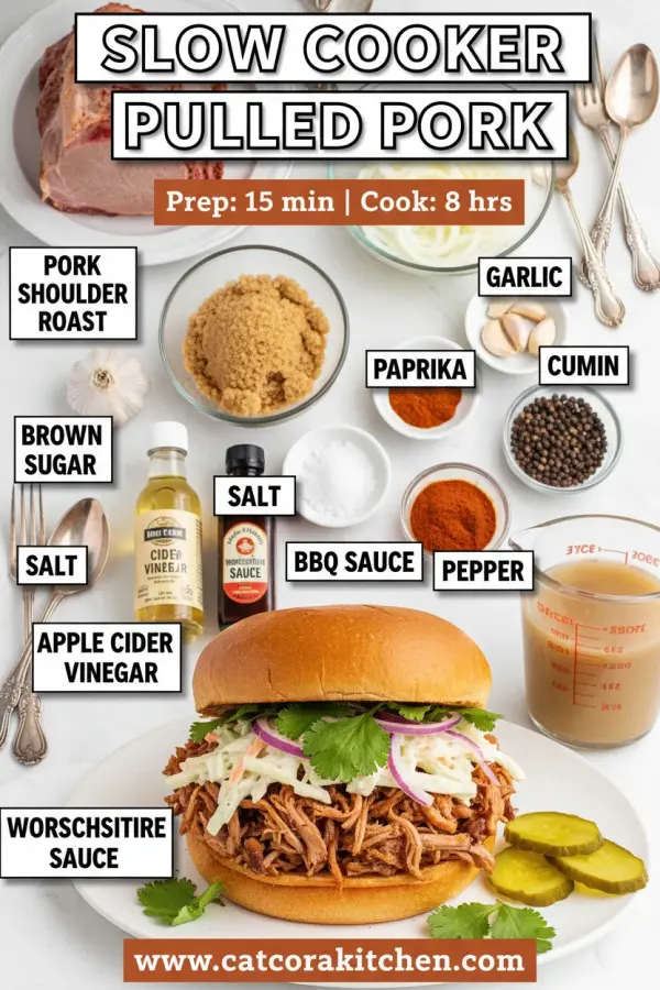 Slow cooker pulled pork ingredients