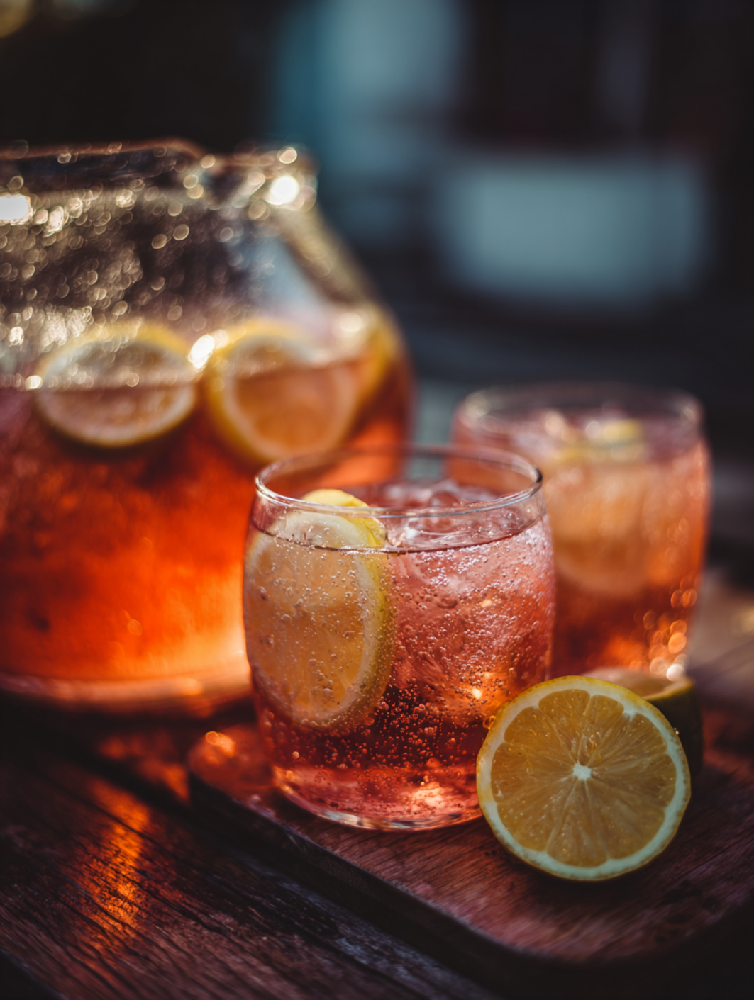 sparkling rosé punch