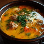spicy sausage and white bean soup