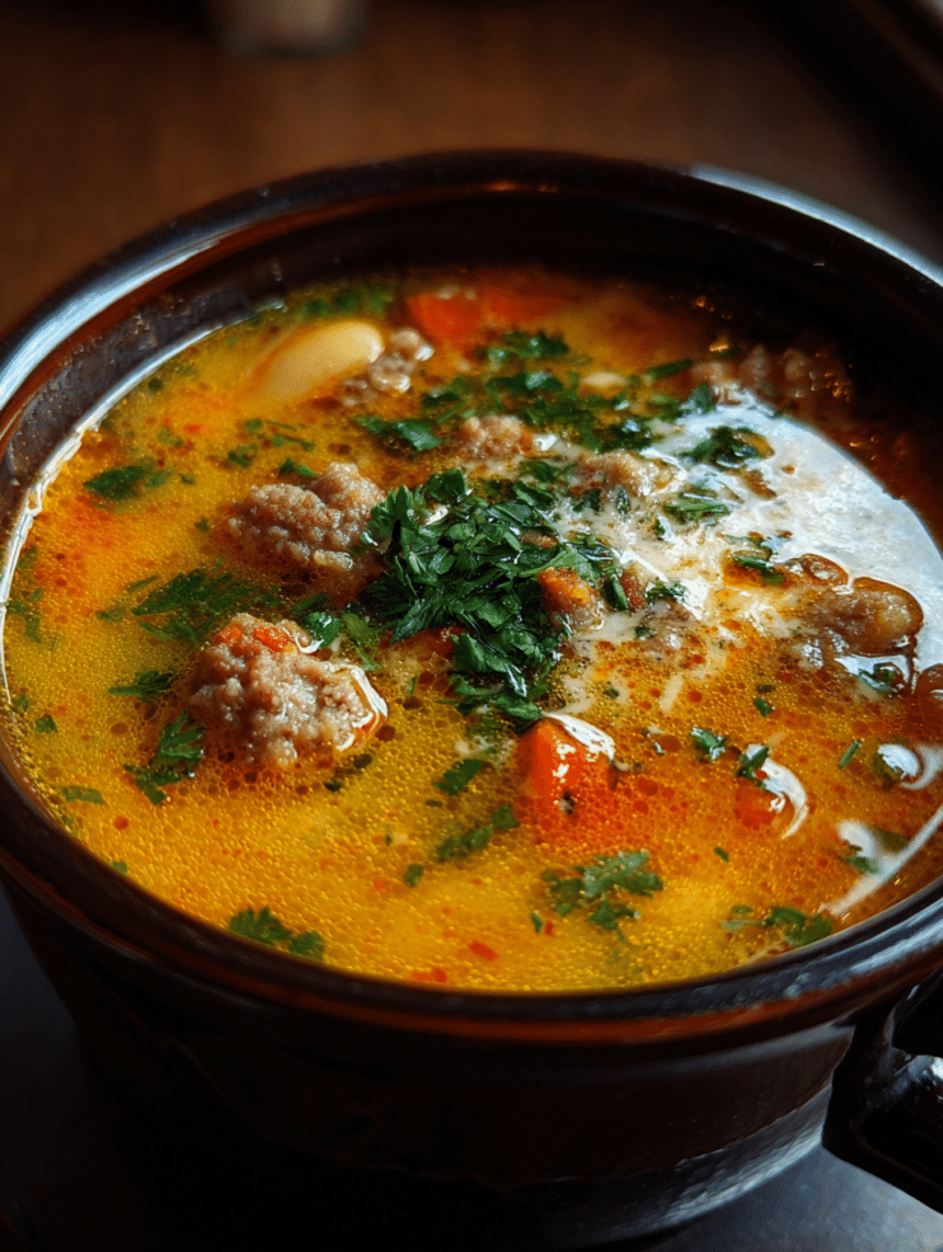 spicy sausage and white bean soup
