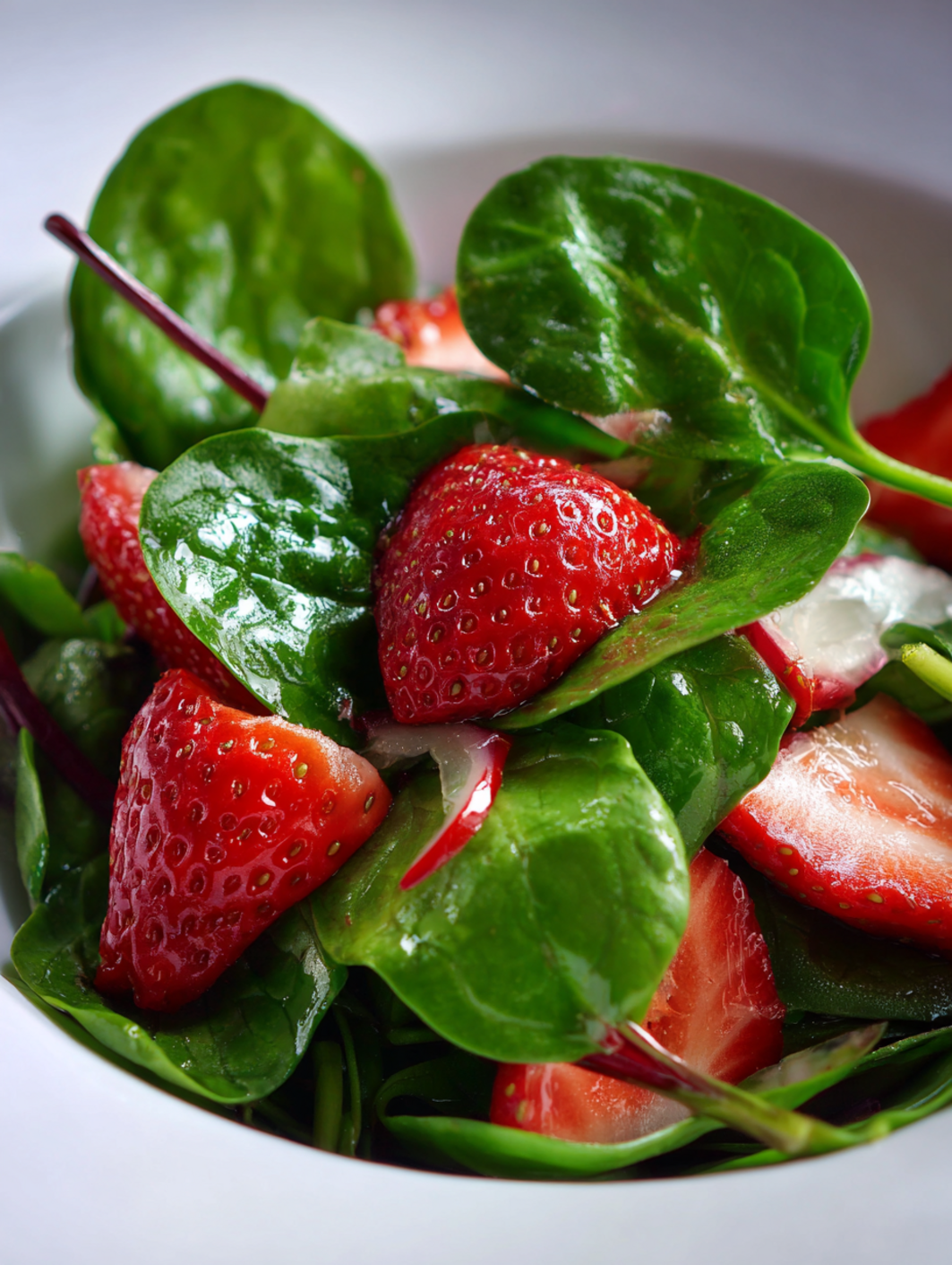 spinach and strawberry spring salad