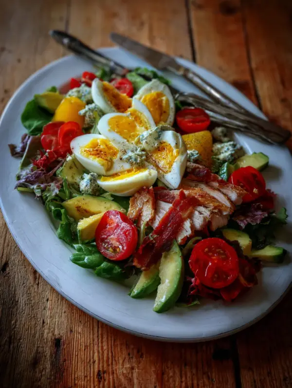 card recipe ingredients and instructions spring Cobb salad