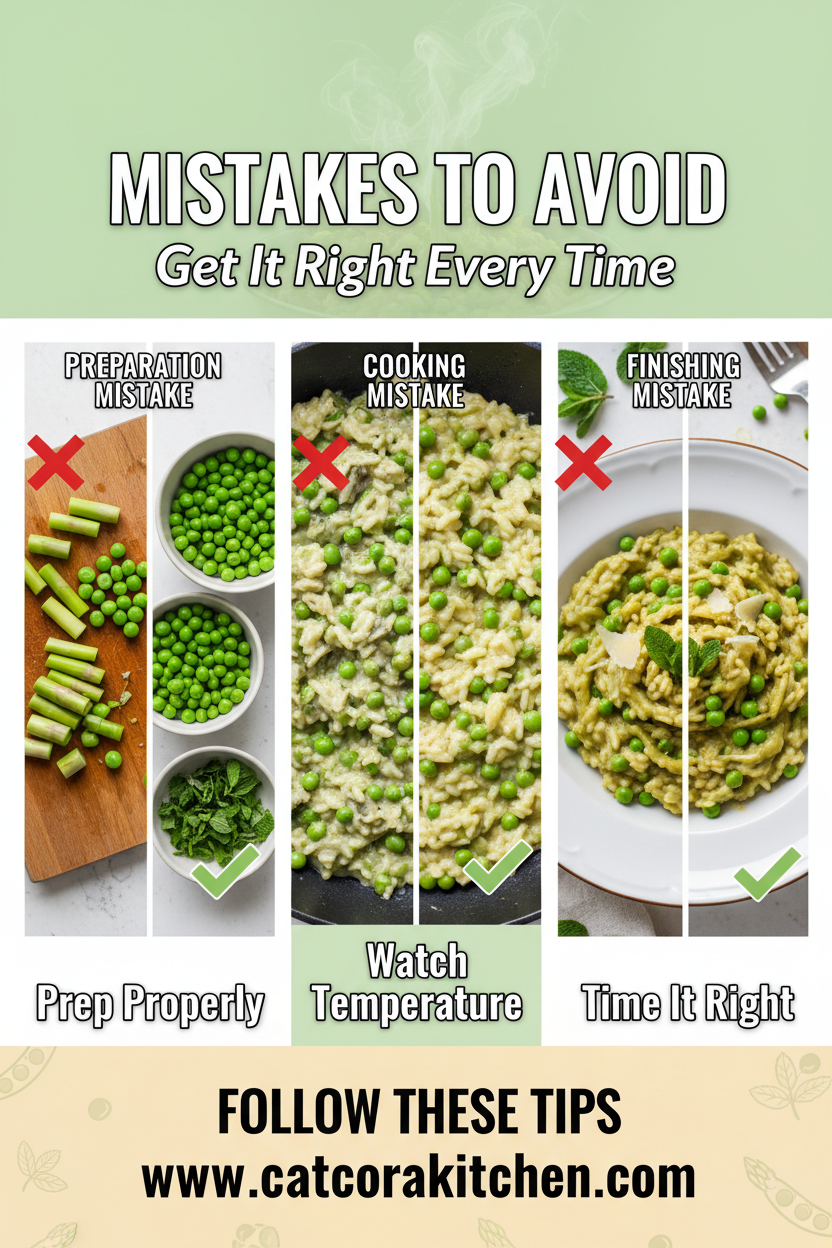Spring vegetable risotto with peas and mint common mistakes