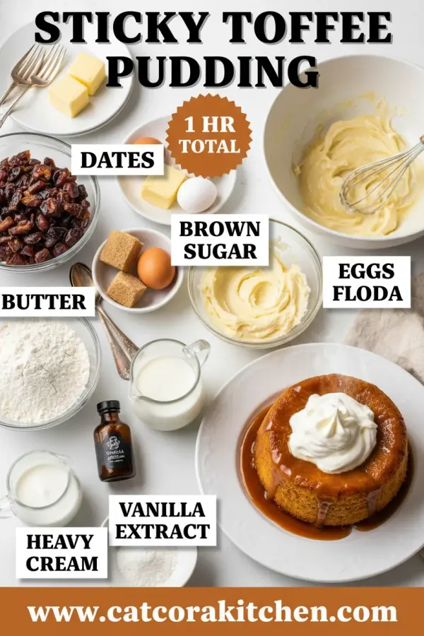Sticky toffee pudding ingredients