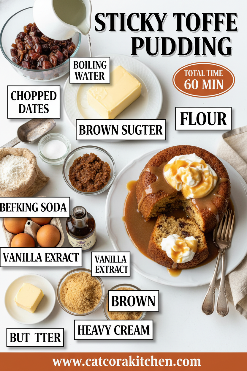 Sticky toffee pudding ingredients
