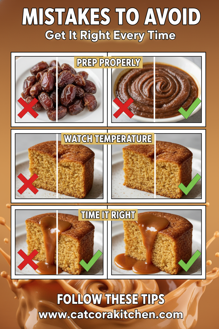 Sticky toffee pudding common mistakes