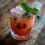 strawberry basil smash cocktail