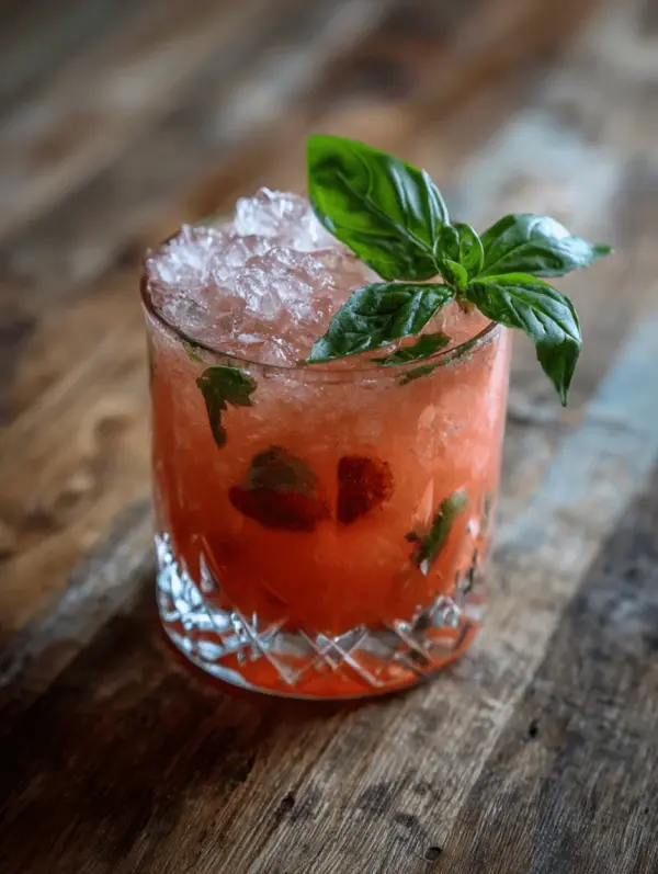 strawberry basil smash cocktail