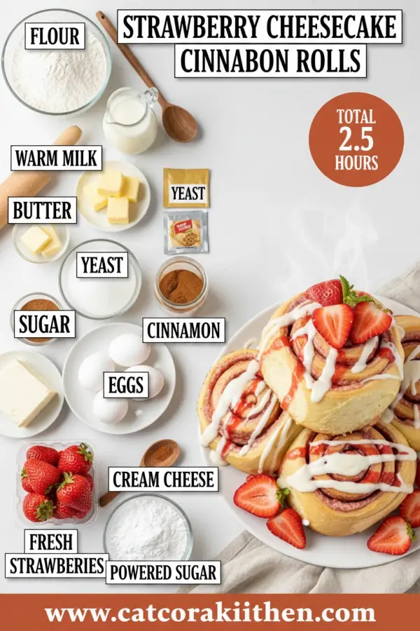 Strawberry cheesecake Cinnabon rolls ingredients