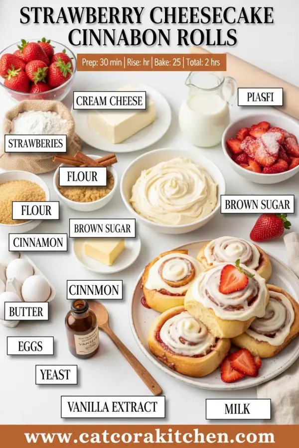 Strawberry cheesecake Cinnabon rolls ingredients