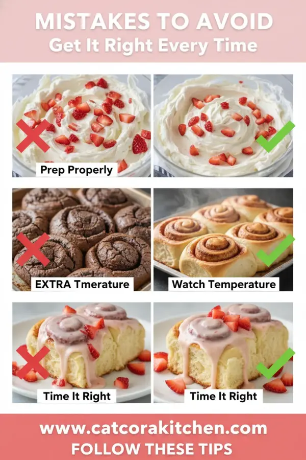 Strawberry cheesecake Cinnabon rolls common mistakes