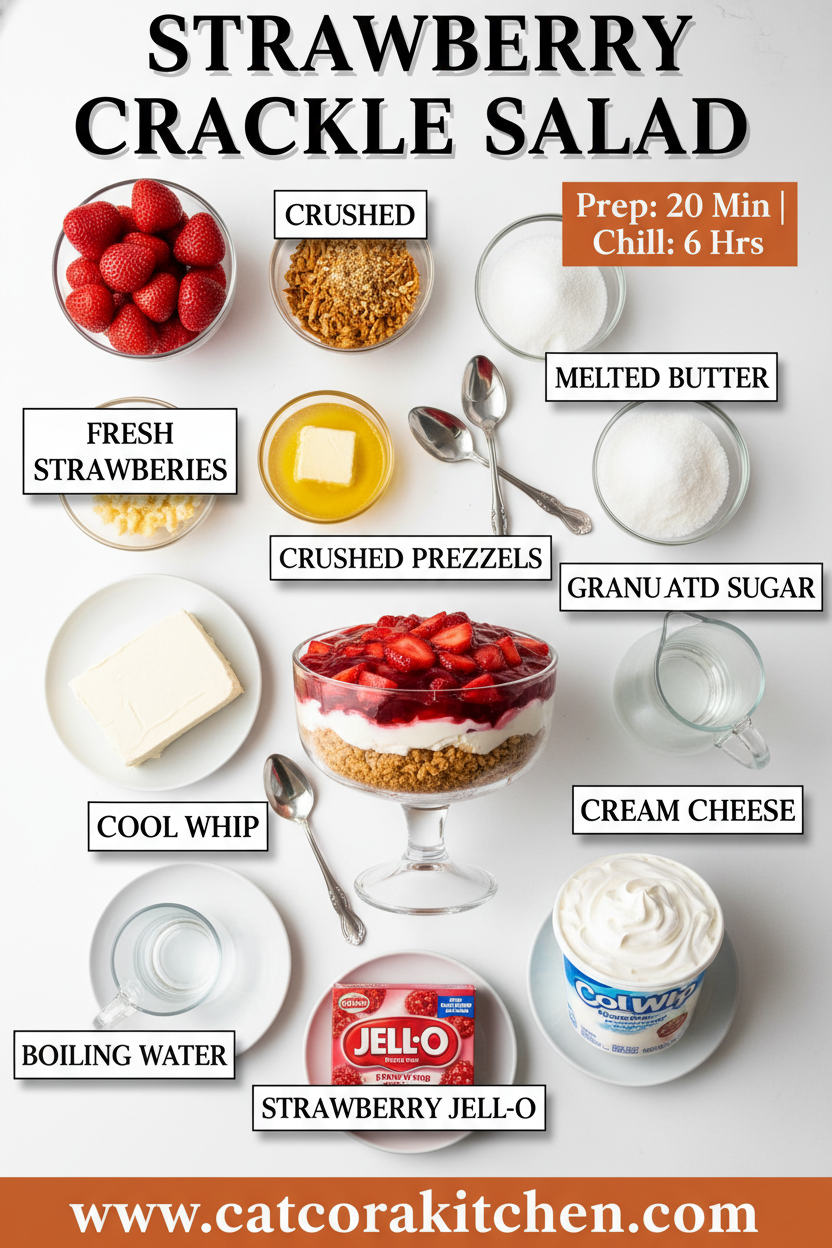 Strawberry crackle salad ingredients