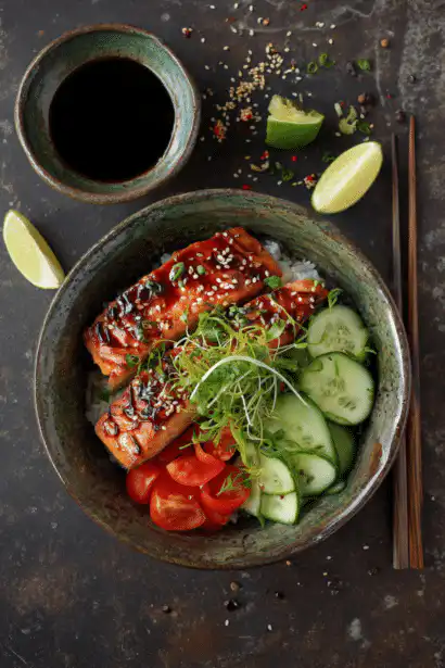 teriyaki salmon bowl