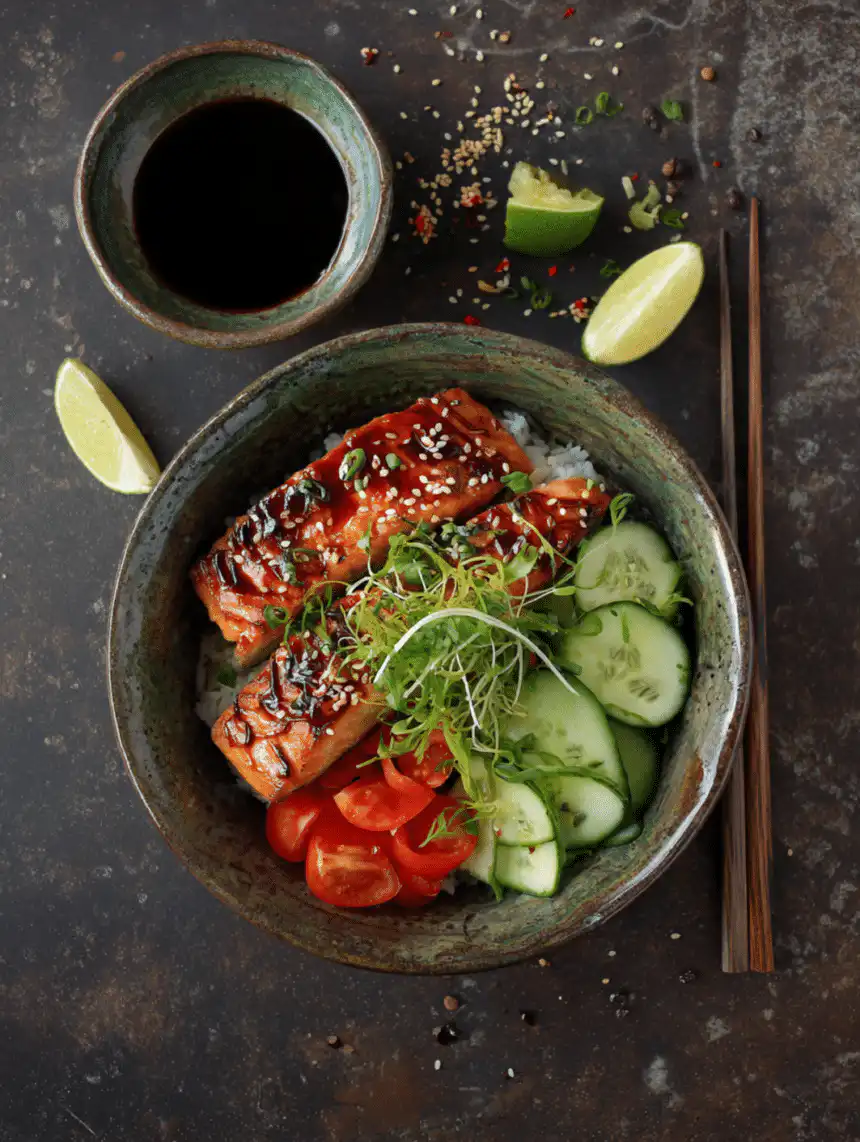 teriyaki salmon bowl
