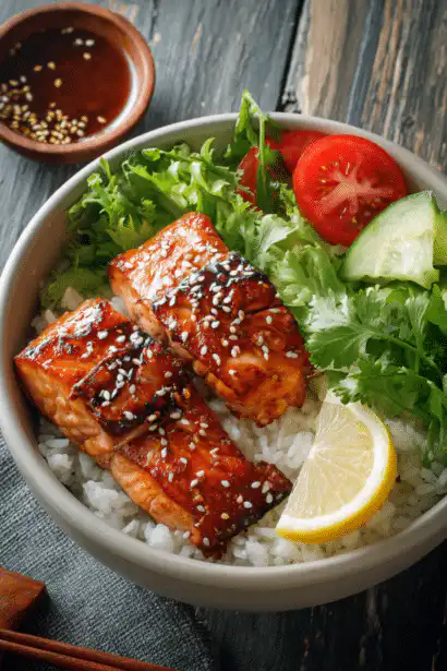 teriyaki salmon bowl