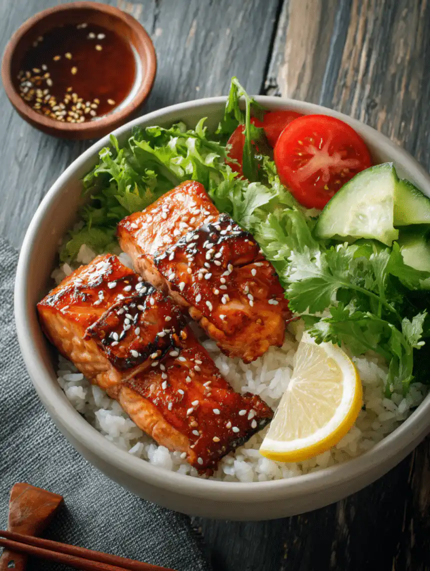 teriyaki salmon bowl