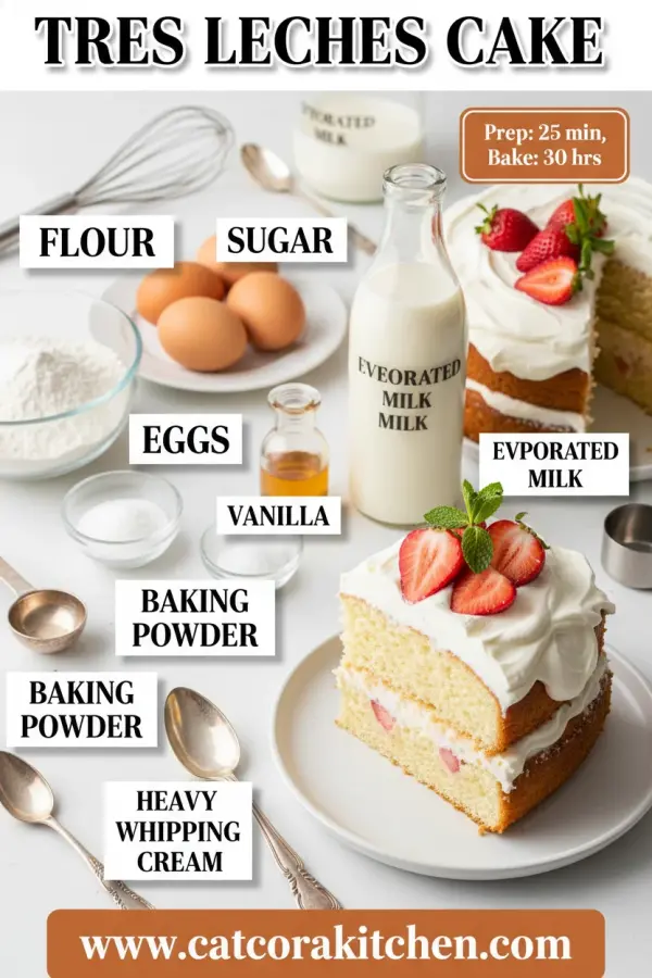 Tres leches cake ingredients